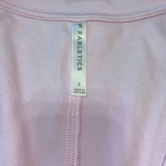 Fabletics V Neck Sweatshirt Women’s S PINK Yoga Gym Oversized Baggy Fit pockets - Picture 3 of 3